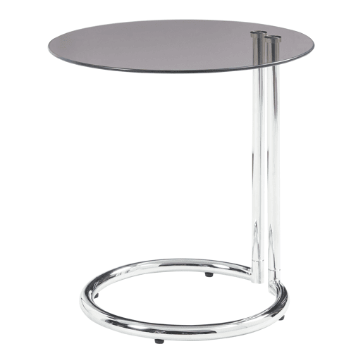 Mesa de apoio Ylivieska redondo vidro metal 46xØ45 cm cromadavidro bronze en.casa