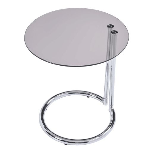 Mesa de apoio Ylivieska redondo vidro metal 46xØ45 cm cromadavidro bronze en.casa