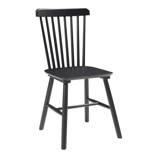 Conjunto de 2 cadeiras de jantar Karmoy 89x46x52 cm madeira Preto en.casa