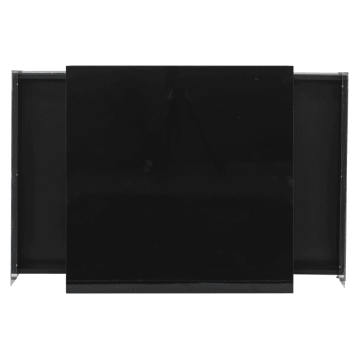 Mesa de centro moderna com LED 70x70x41 cm - 2 gavetas, área de exposição transparente, carga até 30 kg - Preto Mesa de centro moderna com LED 70x70x41 cm - 2 gavetas, área de exposição transparente, carga até 30 kg - Preto
