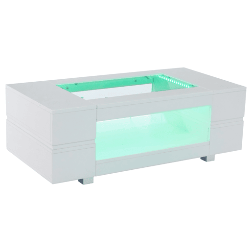 Mesa de centro LED - Controlo por aplicação Bluetooth - Branca Mesa de centro LED - Controlo por aplicação Bluetooth - Branca