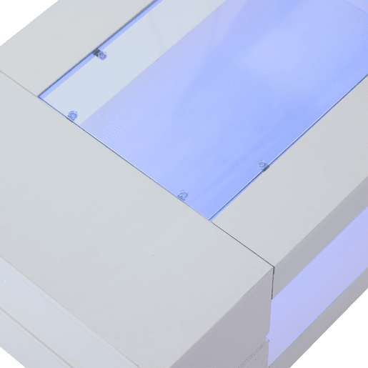Mesa de centro LED - Controlo por aplicação Bluetooth - Branca Mesa de centro LED - Controlo por aplicação Bluetooth - Branca