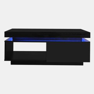 Mesa de centro moderna 100x50x40,3 cm - Mesa elegante com gaveta e capacidade de carga de 50 kg - Branco