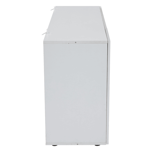 Móvel auxiliar 140x40x70 cm - Móvel de sala com controlo LED e aplicação - Branco com base em vidro Móvel auxiliar 140x40x70 cm - Móvel de sala com controlo LED e aplicação - Branco com base em vidro