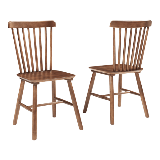 Conjunto de 2 cadeiras de jantar Karmoy 89x46x52 cm madeira Nogueira en.casa