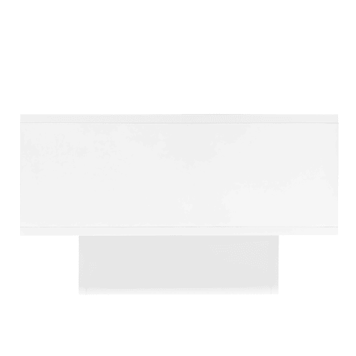 Mesa de centro moderna 115x55x34 cm - 2 gavetas, iluminação LED, capacidade para 30 kg - Branco