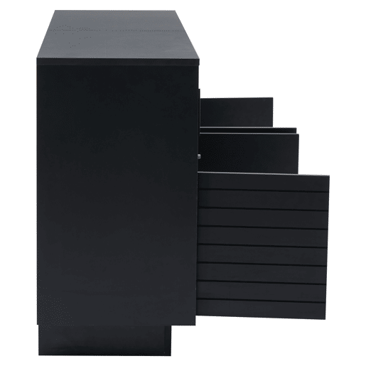 Móvel de arrumação 130x35x68 cm - Com 2 armários, 4 compartimentos, portas de vidro, com luz LED, moderno, com amplo espaço de arrumação