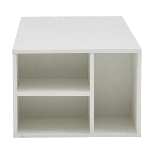 Mesa de centro 100x50x35 cm - Sofá com LED, mesa de café com 2 gavetas, capacidade de carga de 60 kg, branco