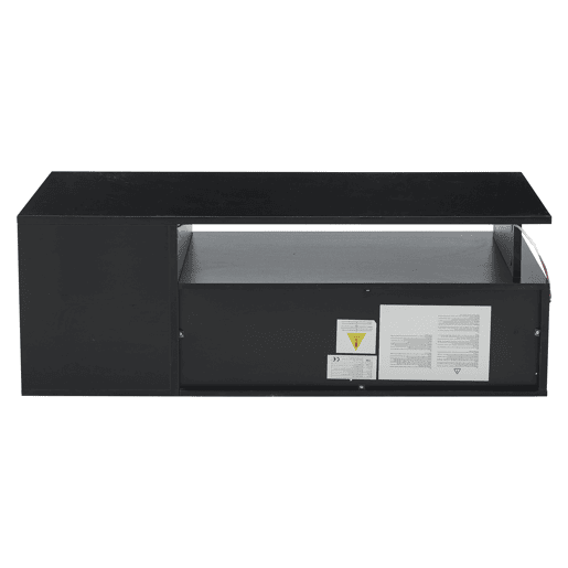 Mesa de centro 100x50x35 cm - Mesa de sala com LED, 2 gavetas, capacidade para 60 kg - Preta