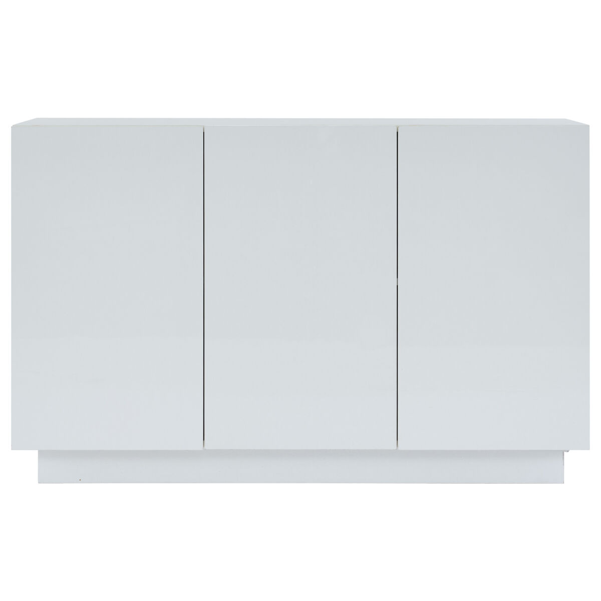 Aparador 120x40x75 cm - abierto y cerrado, con luz led en base - blanco