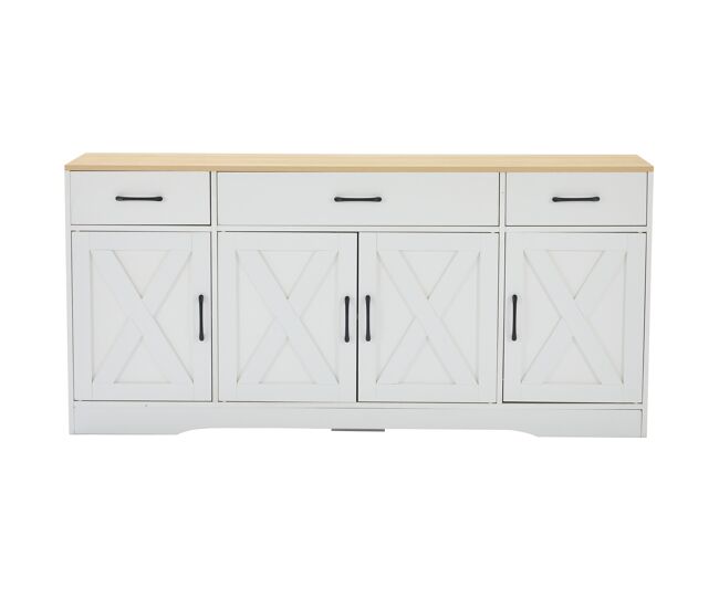 Aparador moderno blanco - mueble multifuncional de madera para salón/comedor - blanco