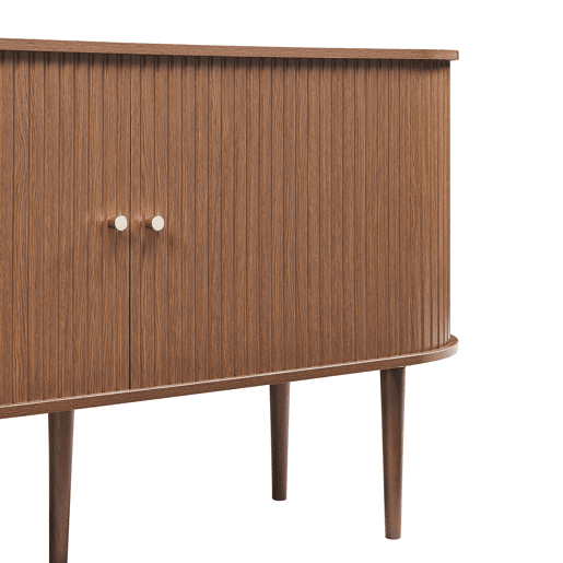 Aparador Mapia com 2 portas de correr 140x40x75 cm Aspeto de nogueira en.casa