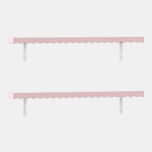 Conjunto de 2 prateleiras de parede para crianças Vestnes 80x17x4 cm Rosa en.casa