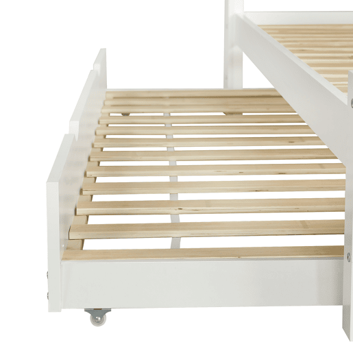 Cama de casal 120x200&90x190cm - Cama plana, cama familiar, com fitas de luz ambiente, porta de carregamento integrada, cama extraível, arrumação na cabeceira - Branco Cama de casal 120x200&90x190cm - Cama plana, cama familiar, com fitas de luz ambiente, porta de carregamento integrada, cama extraível, arrumação na cabeceira - Branco