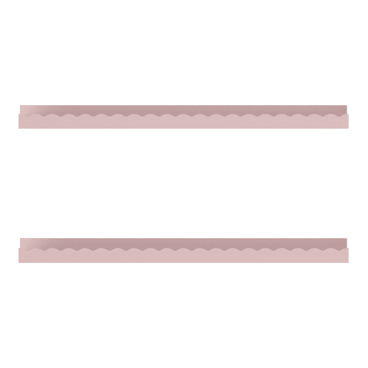 Conjunto de 2 prateleiras de parede para crianças Vestnes MDF 60x10x5cm Rosa en.casa
