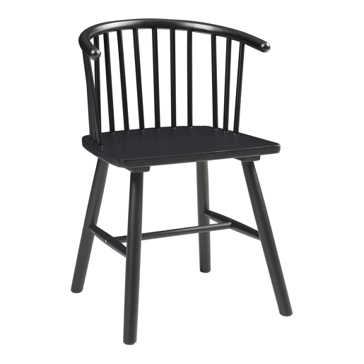 Conjunto de 2 cadeiras de jantar Stami 79x53x48cm madeira Preto en.casa