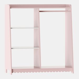 Roupeiro de criança Vestnes 90x80x38 cm Rosa  Branco en.casa