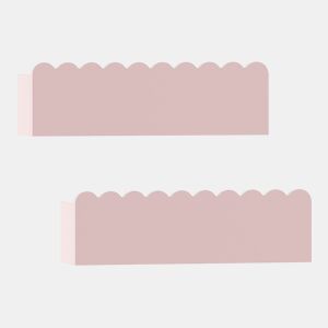 Conjunto de 2 prateleiras de parede para crianças Vestnes 40x10x10 cm Rosa en.casa