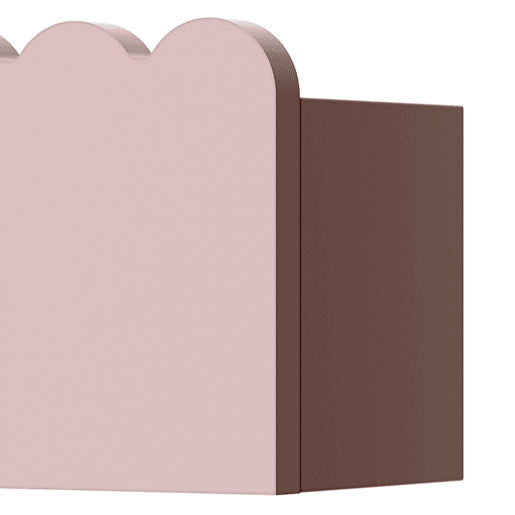 Conjunto de 2 prateleiras de parede para crianças Vestnes 40x10x10 cm Rosa en.casa