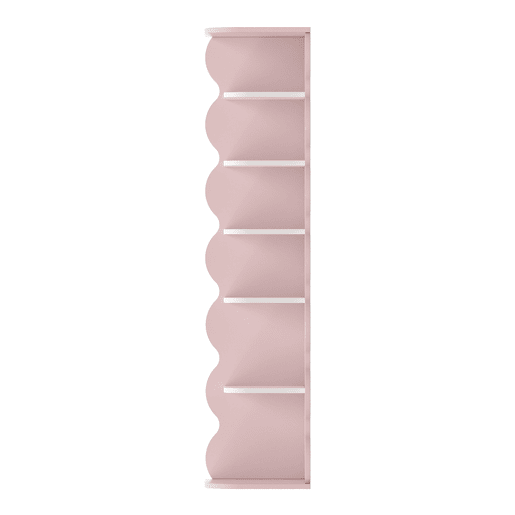 Prateleira de canto para crianças Vestnes MDF 108x27x27 cm RosaBranco en.casa