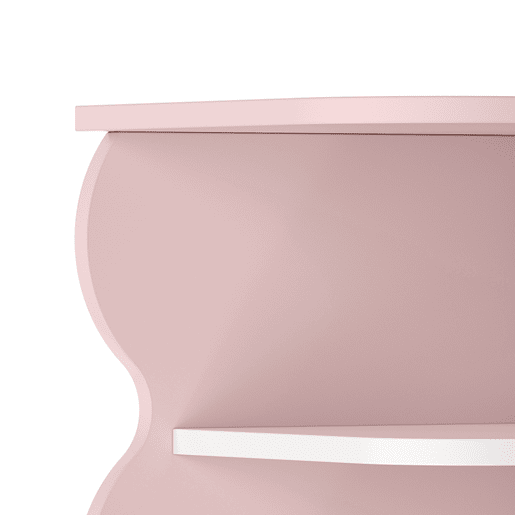 Prateleira de canto para crianças Vestnes MDF 108x27x27 cm RosaBranco en.casa