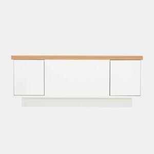 Mesa de centro moderna com mecanismo duplo elevável, arrumação oculta, suporta até 50 kg - BrancoNatural