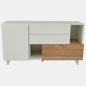 Aparador moderno 150 cm - Aparador com arrumação - Branco brilhante