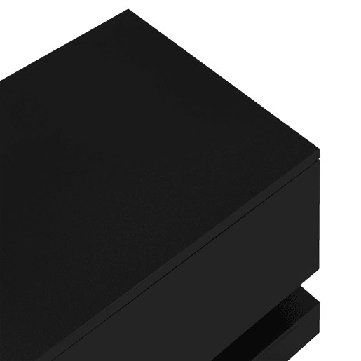 Móvel de TV 160x35x40,5 cm - Com LED, 2 gavetas, controlo de aplicação, design anti-queda - Preto