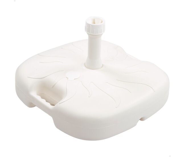 Base cuadrada para sombrilla ø20/32 mm color blanco aktive
