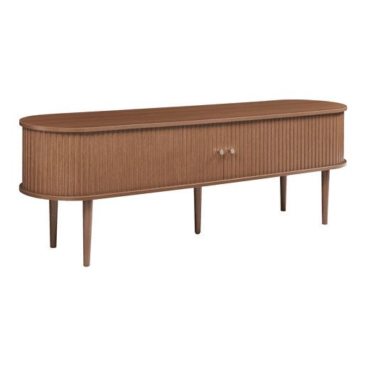 Mesa para TV Mapia com 2 portas 166x40x55 cm aspeto nogueira en.casa
