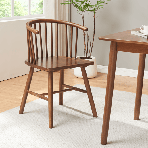 Conjunto de 2 cadeiras de jantar Stami 79x53x48cm madeira Nogueira en.casa