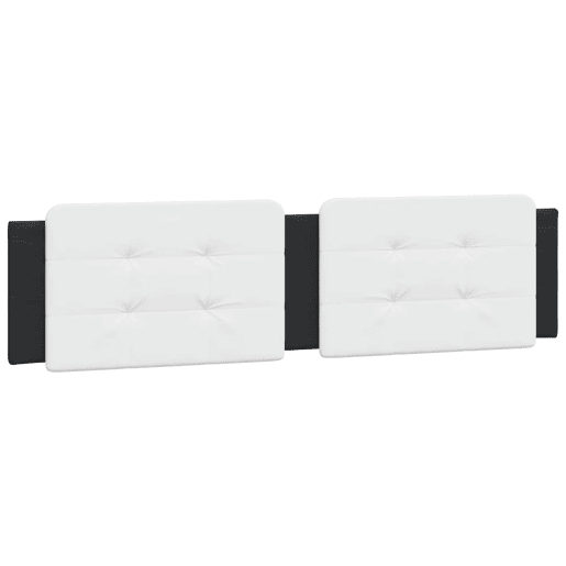 Almofadão de Cabeceira - Cabeceira de cama 200 cm couro artificial preto e branco