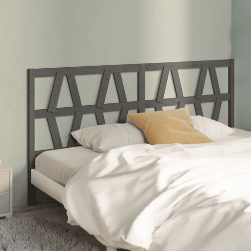 Cabeceira - Cabeceira de cama 206x4x100 cm pinho maciço cinzento