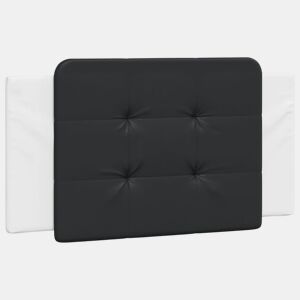 Almofadão de Cabeceira - Cabeceira de cama 100 cm couro artificial preto e branco