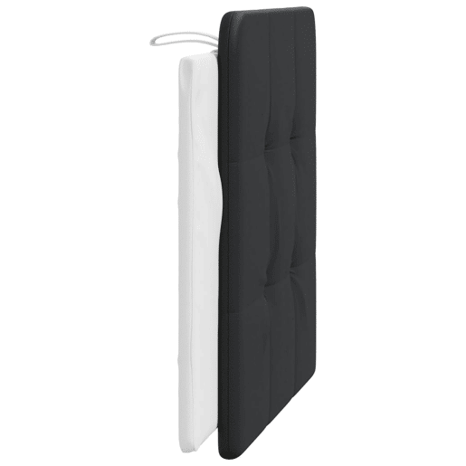 Almofadão de Cabeceira - Cabeceira de cama 100 cm couro artificial preto e branco