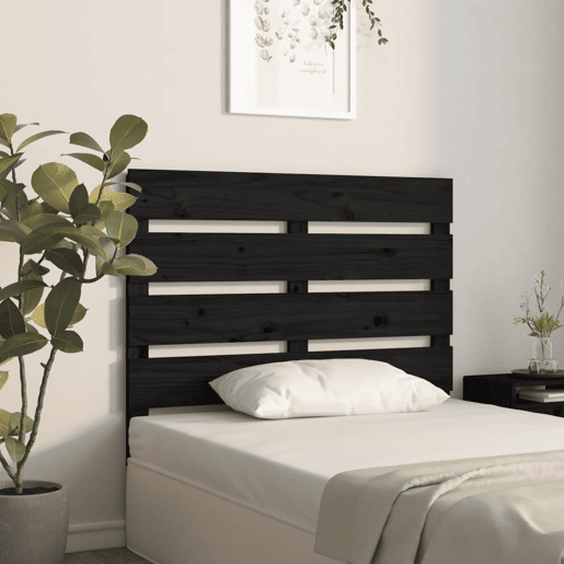Cabeceira - Cabeceira de cama 100x3x80 cm pinho maciço preto