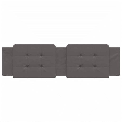 Almofadão de Cabeceira - Cabeceira de cama 180 cm couro artificial cinzento