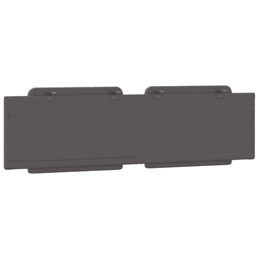 Almofadão de Cabeceira - Cabeceira de cama 180 cm couro artificial cinzento