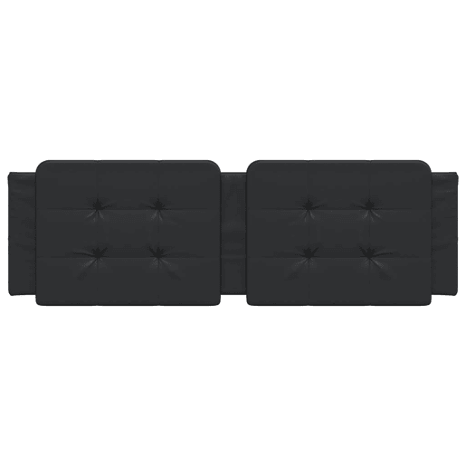 Almofadão de Cabeceira - Cabeceira de cama 160 cm couro artificial preto