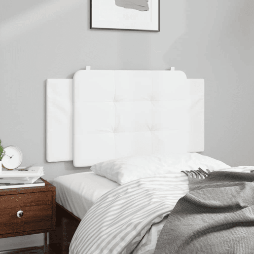 Almofadão de Cabeceira - Cabeceira de cama 100 cm couro artificial branco