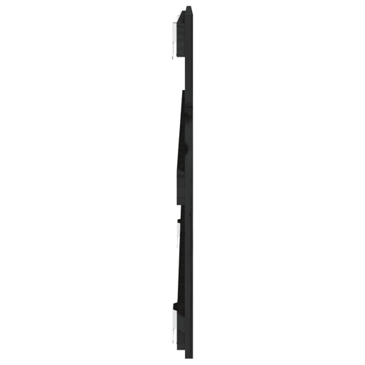 Cabeceira - Cabeceira de cama de parede 127,5x3x60 cm madeira de pinho maciça preto