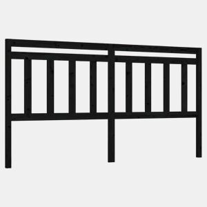Cabeceira - Cabeceira de cama 206x4x100 cm pinho maciço preto