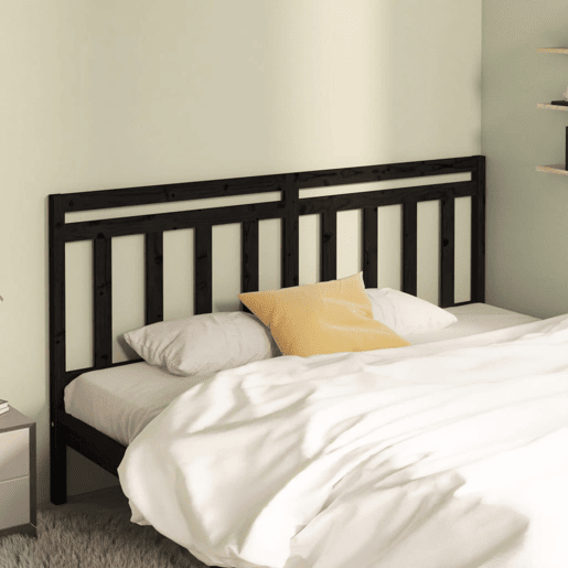 Cabeceira - Cabeceira de cama 206x4x100 cm pinho maciço preto