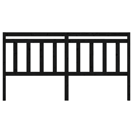 Cabeceira - Cabeceira de cama 206x4x100 cm pinho maciço preto