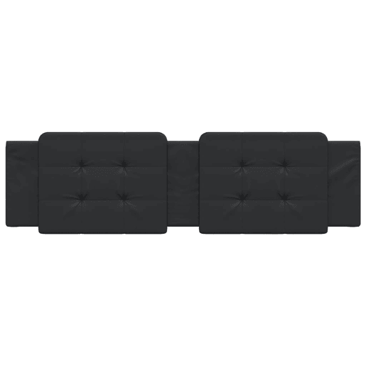 Almofadão de Cabeceira - Cabeceira de cama 180 cm couro artificial preto