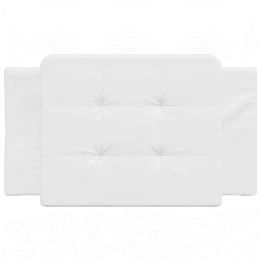 Almofadão de Cabeceira - Cabeceira de cama 80 cm couro artificial branco