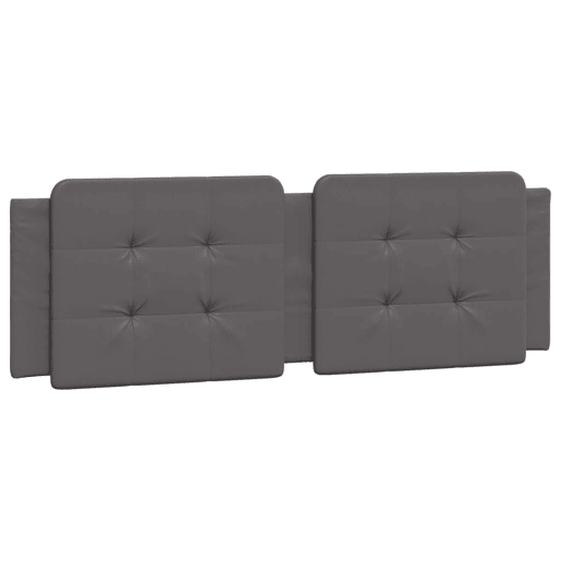 Almofadão de Cabeceira - Cabeceira de cama 160 cm couro artificial cinzento
