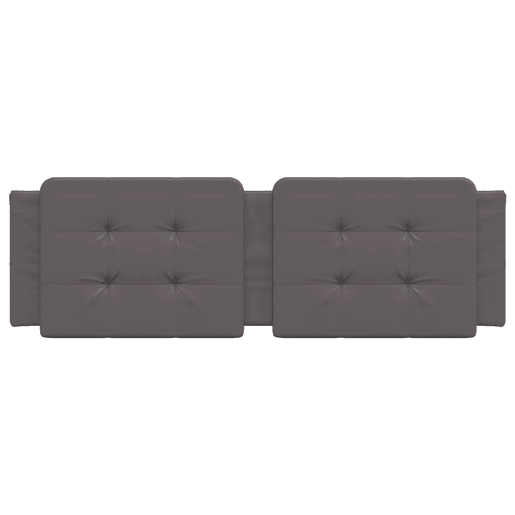 Almofadão de Cabeceira - Cabeceira de cama 160 cm couro artificial cinzento