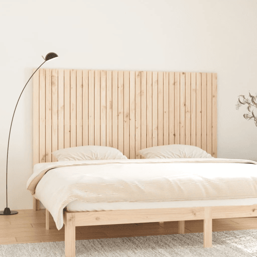 Cabeceira - Cabeceira de cama de parede 204x3x110 cm madeira de pinho maciça