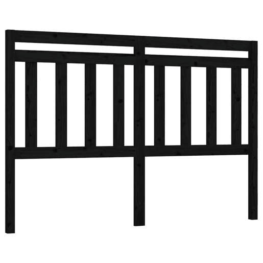 Cabeceira - Cabeceira de cama 146x4x100 cm pinho maciço preto